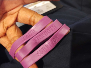 Awareness Ribbon Inspirational Words Bracelets  